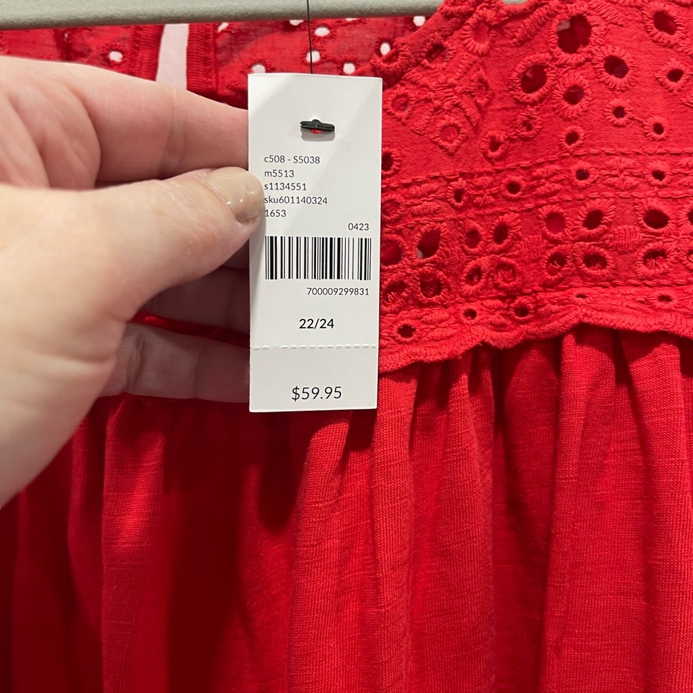 Lane Bryant Red Lace Top